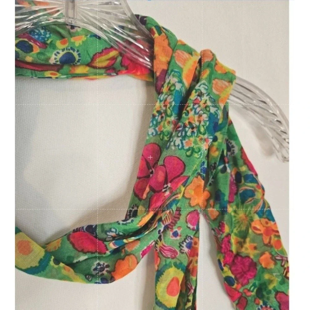 Vintage Mid-Century Mod Lot of 3 Skinny Scarves Head Neck Boho Bag Accessories